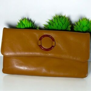 Vintage Margoim Tan Clutch Bag
